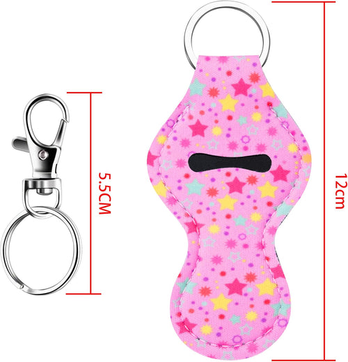 24 Pieces Chapstick Holder Keychains Lipstick Holder Keychains