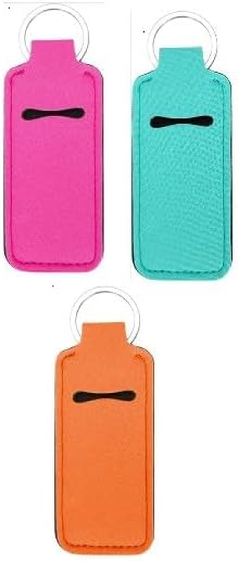 3Pcs Colorful Chapstick Holder,Chapstick Holder Key Chain,Portable Lipstick Holder with Metal Ring Lip Balm,Lightweight Chapstick Holder Keychain for Lipstick Lip Balm,Beauty and Personal Care,Makeup