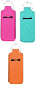 3Pcs Colorful Chapstick Holder,Chapstick Holder Key Chain,Portable Lipstick Holder with Metal Ring Lip Balm,Lightweight Chapstick Holder Keychain for Lipstick Lip Balm,Beauty and Personal Care,Makeup