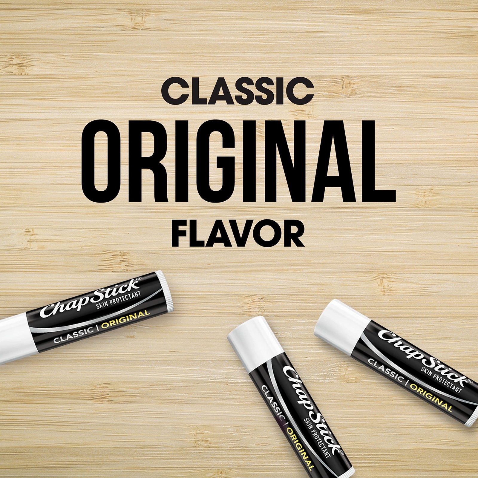 Chapstick Classic Original Lip Balm 0.15 Ounce Pack of 12 for Dry Lips