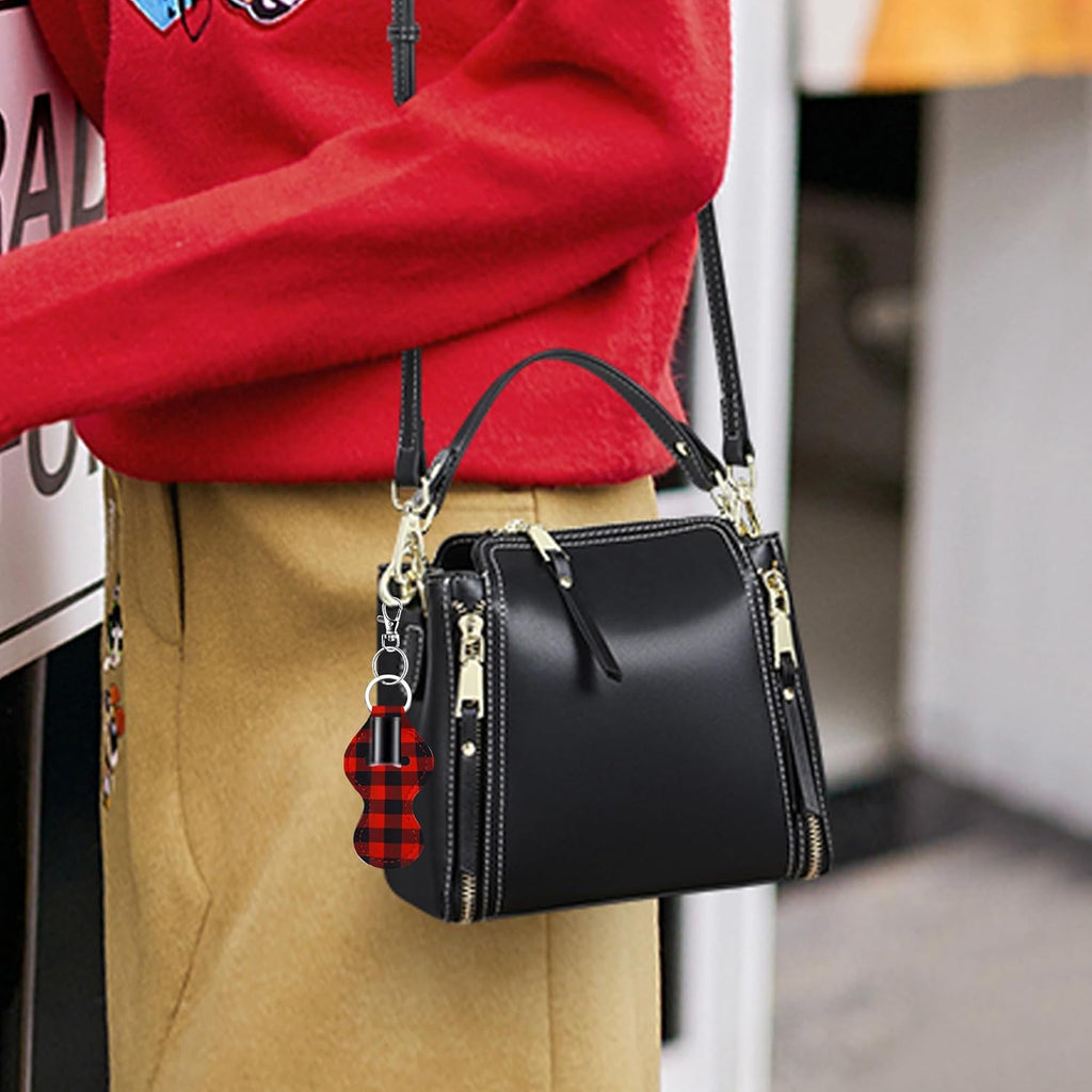 24 Pieces Chapstick Holder Keychains Lipstick Holder Keychains